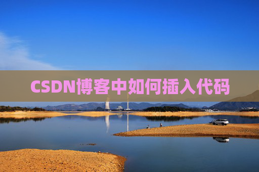 CSDN博客中如何插入代码